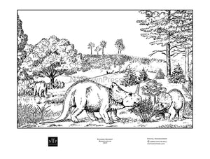 Printable Coloring Page Dinosaur Monoclonius