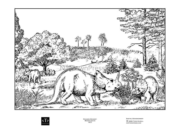 Printable Coloring Page Dinosaur Monoclonius