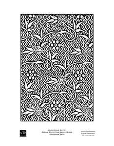 Printable Coloring Sheet of a Vintage Japanese Art Pattern