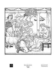 Printable Coloring Sheet Victorian Art by Walter Crane